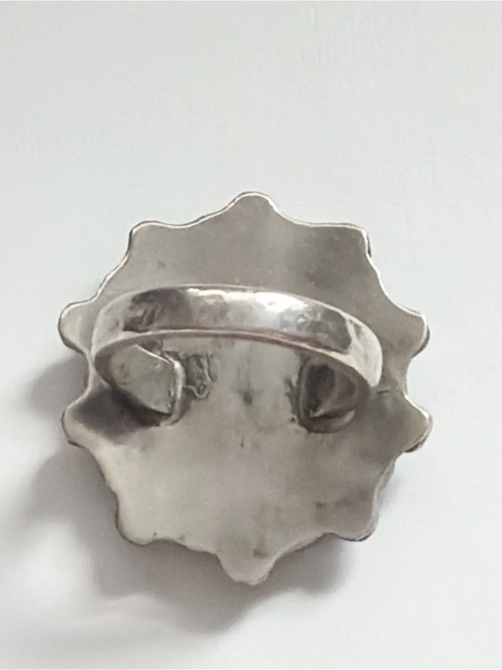 Vintage Southwestern Turquoise Cluster Sterling Silver Ring